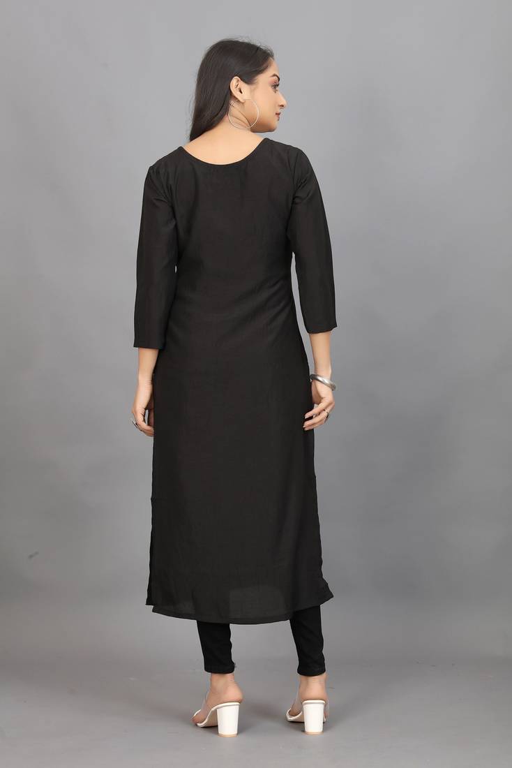 Black Kurti with Matching Trouser – Elegant 2-Piece Set for Women