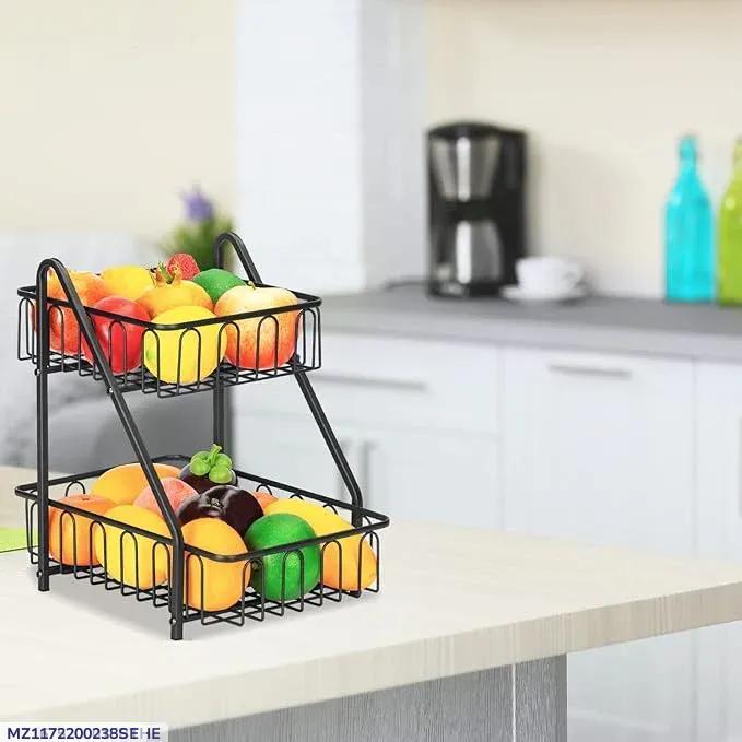 Stylish Stainless Steel Fruit Basket - 1 Pc for Modern Living
