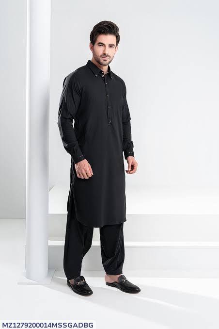 2 Pcs Women's Unstitched Cambric Plain Suit
