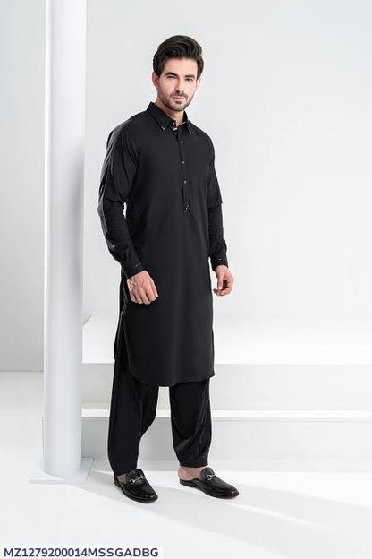 2 Pcs Women's Unstitched Cambric Plain Suit