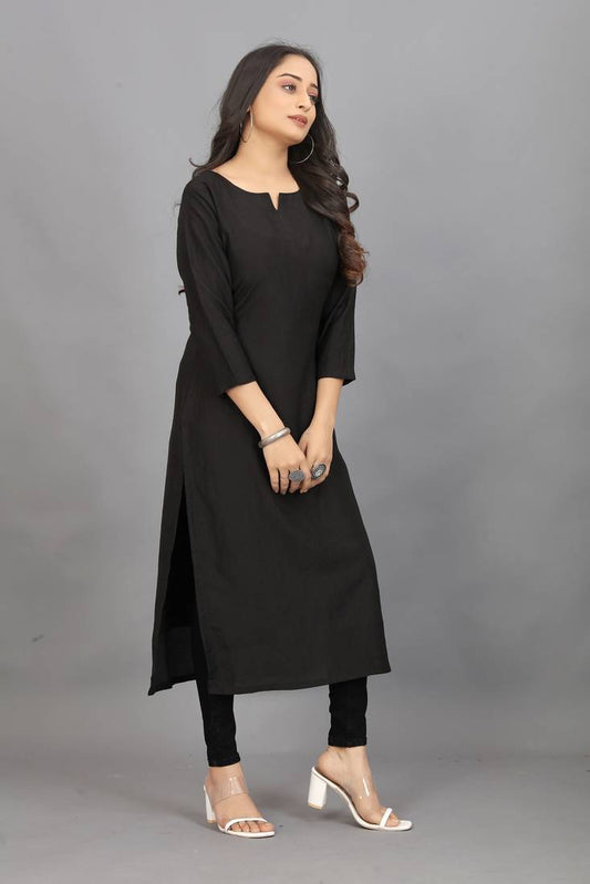 Black Kurti with Matching Trouser – Elegant 2-Piece Set for Women