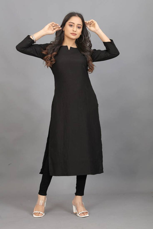 Black Kurti with Matching Trouser – Elegant 2-Piece Set for Women