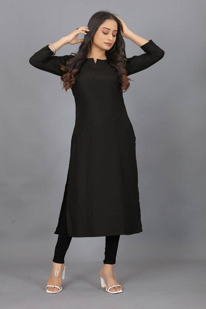 Black Kurti with Matching Trouser – Elegant 2-Piece Set for Women