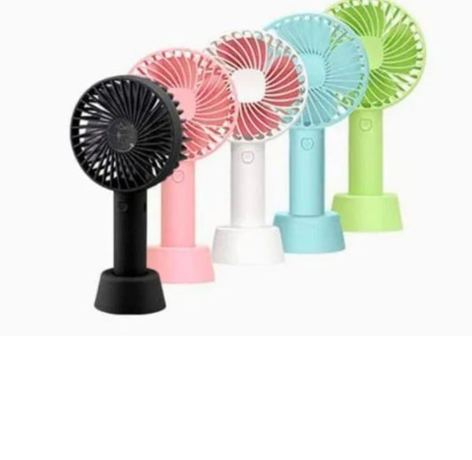 Portable USB Rechargeable Handheld 3-Speed Strong Wind Electric Small Mini Cooling Fan Random Color