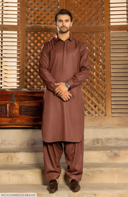 Men's Unstitched Soft Cotton Plain Suit